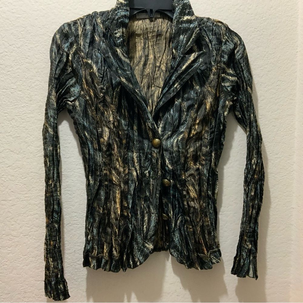 ALBERTO MAKALI Blouse top Vintage jacket, blazer Medium textured fabric evening